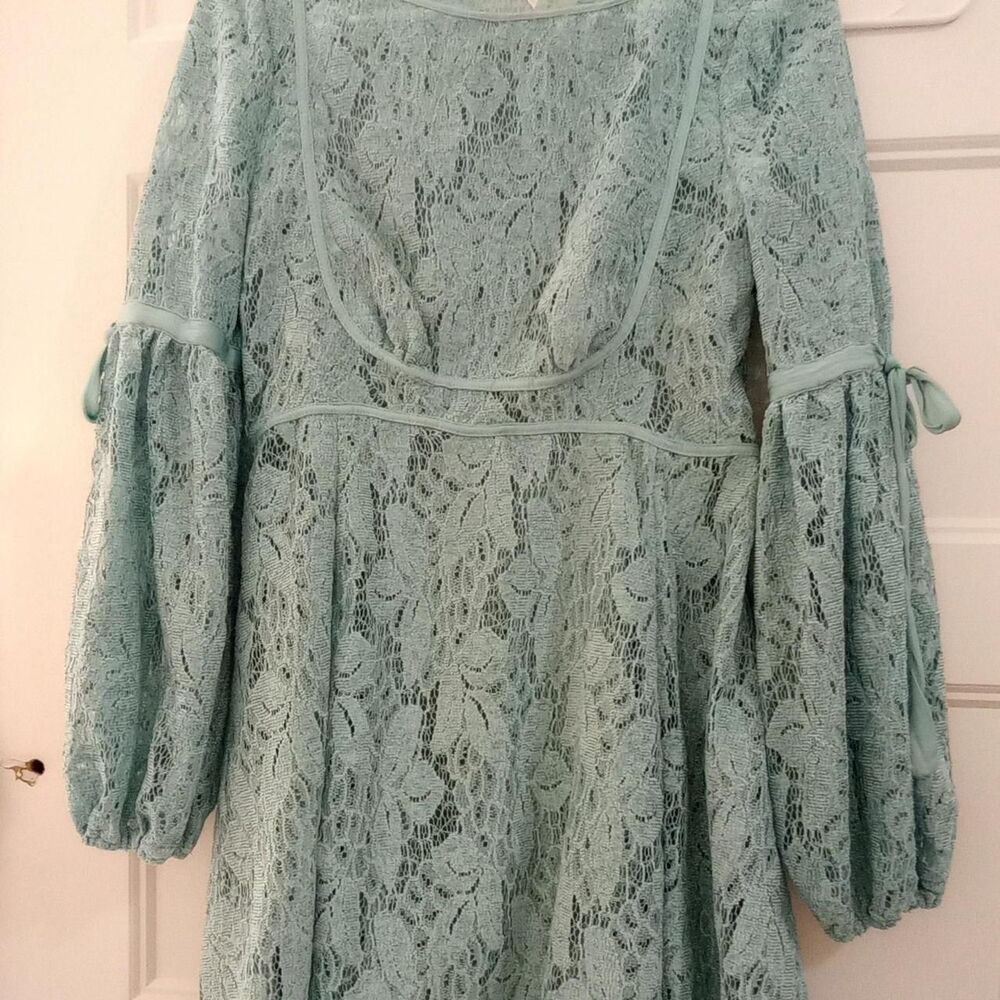 Free-people Women's Blue and Green Dress